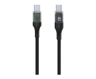 FIXED Kabel USB-C/USB-C z ekranem 1,2m PD 100W czarny - 1342389 - zdjęcie 1